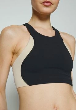 Nike Performance BRA - Medium Support Sports Bra - Black/sanddrift/iron Grey -Nike Performance store c38c699998534aa683f757fcfd5e71fb