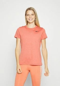 Nike Performance DRY TEE CREW - Sports T-shirt - Cinnabar/pure