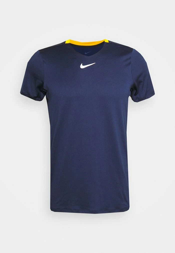 Nike Performance ADVANTAGE - Sports T-shirt - Midnight Navy/yellow Ochre/white 4 Nike Performance ADVANTAGE - Sports T-shirt - Midnight Navy/yellow Ochre/white - Image 4