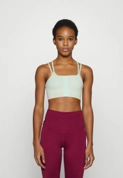 Nike Performance INDY SEAMLESS BRA - Light Support Sports Bra - Sanddrift/mint Foam/grey Fog