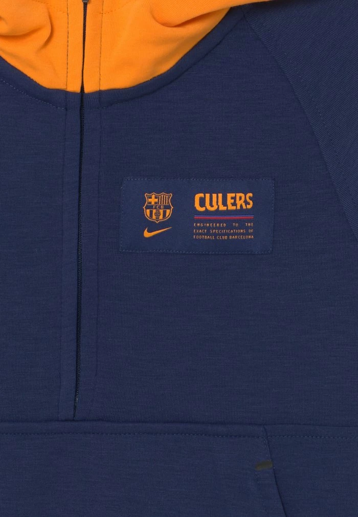 Nike Performance FC BARCELONA TRAVEL HOODIE UNISEX - Club Wear - Blue Void/vivid Orange 3 Nike Performance FC BARCELONA TRAVEL HOODIE UNISEX - Club Wear - Blue Void/vivid Orange - Image 3