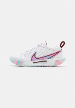 Nike Performance COURT ZOOM PRO - Multicourt Tennis Shoes - White/dark Beetroot/glacier Blue