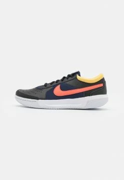 Nike Performance COURT ZOOM LITE 3 CLAY - Clay Court Tennis Shoes - Black/magic Ember/midnight Navy/white