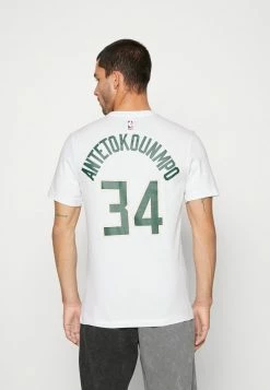 Nike Performance NBA GIANNIS ANTETOKOUNMPO MILWAUKEE BUCKS NAME AND NUMBER TEE - Print T-shirt - White/antetokounmpo -Nike Performance store c885d6d7ba8440319d70dbc21b55fc1c