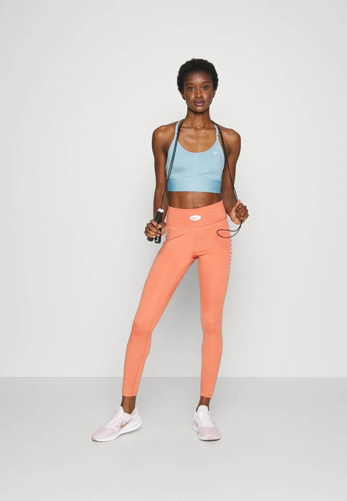 Nike Performance INDY BRA - Medium Support Sports Bra - Worn Blue/white 2 Nike Performance INDY BRA - Medium Support Sports Bra - Worn Blue/white - Image 2