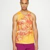 Nike Performance TRAIL RISE TANK - Top - Light Curry/habanero Red