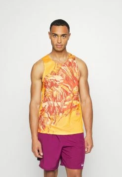 Nike Performance TRAIL RISE TANK - Top - Light Curry/habanero Red