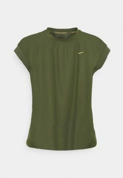Nike Performance FITTED - Basic T-shirt - Rough Green/gold