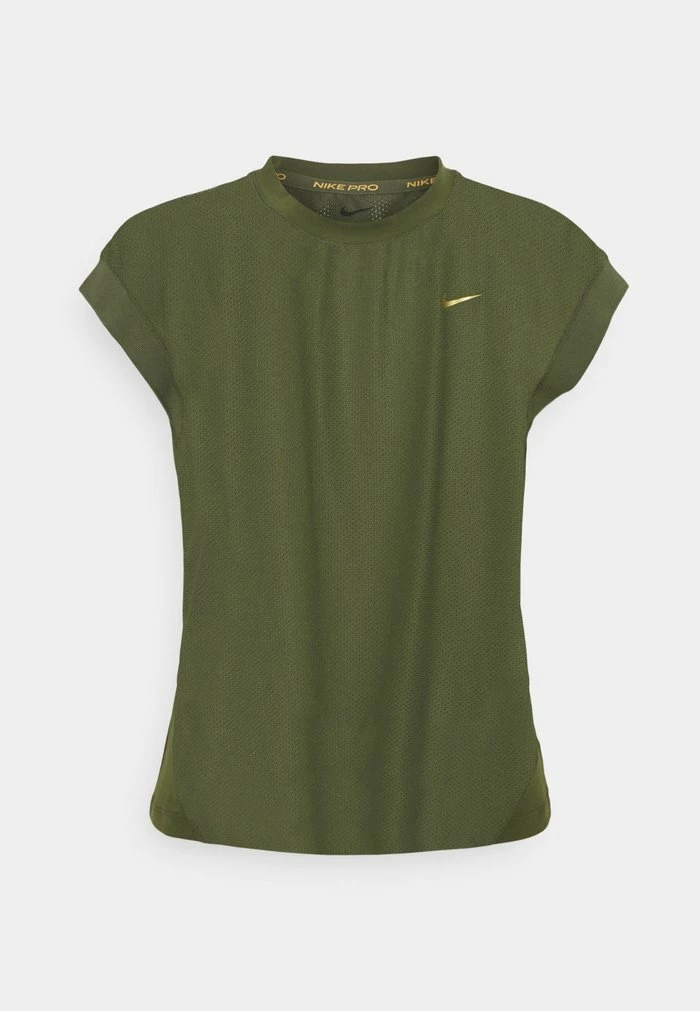 Nike Performance FITTED - Basic T-shirt - Rough Green/gold 1 Nike Performance FITTED - Basic T-shirt - Rough Green/gold