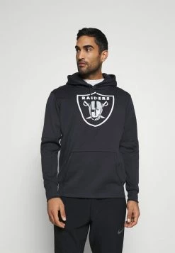 Nike Performance NFL OAKLAND RAIDERS PRIME LOGO THERMA HOODIE - Club Wear - Black