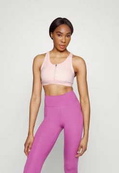 Nike Performance ZIP FRONT BRA - Medium Support Sports Bra - Atmosphere/white