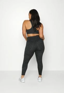 Nike Performance ONE PLUS - Leggings - Dark Smoke Grey/white -Nike Performance store ceb96a53e4b44552a86c3a84f91a24bd