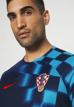 Nike Performance CROATIA STADIUM AWAY - Football Shirt - Blackened Blue/university Red -Nike Performance store cebaf0dda95e46b69a34aed3195bb62f