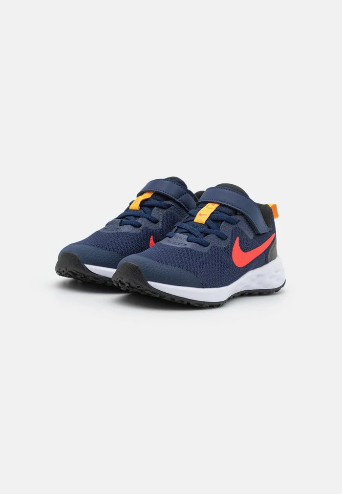 Nike Performance REVOLUTION 6 NN UNISEX - Neutral Running Shoes - Midnight Navy/bright Crimson/black/yellow Ochre 2 Nike Performance REVOLUTION 6 NN UNISEX - Neutral Running Shoes - Midnight Navy/bright Crimson/black/yellow Ochre - Image 2