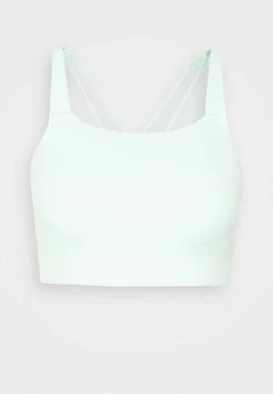 Nike Performance LUXE BRA - Medium Support Sports Bra - Mint Foam/grey Fog -Nike Performance store d03c4993ceff44188da2050fe9191016