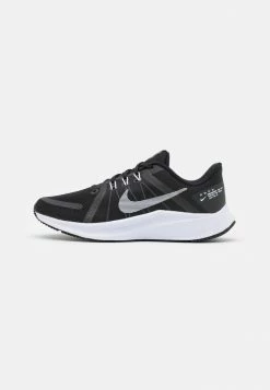 Nike Performance QUEST 4 - Neutral Running Shoes - Black/white/dark Smoke Grey