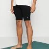 Nike Performance SHORT - Leggings - Black/multi Color