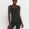 Nike Performance THE YOGA LUXE TANK - Top - Black/dark Smoke Grey