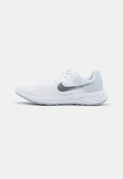 Nike Performance W NIKE REVOLUTION 6 NN - Neutral Running Shoes - White/metallic Silver/pure Platinum