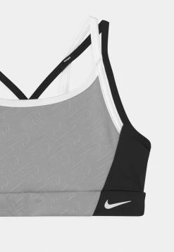 Nike Performance INDY BRA - Sports Bra - Smoke Grey/black/white -Nike Performance store d47fff901dce495581e8e85670271108