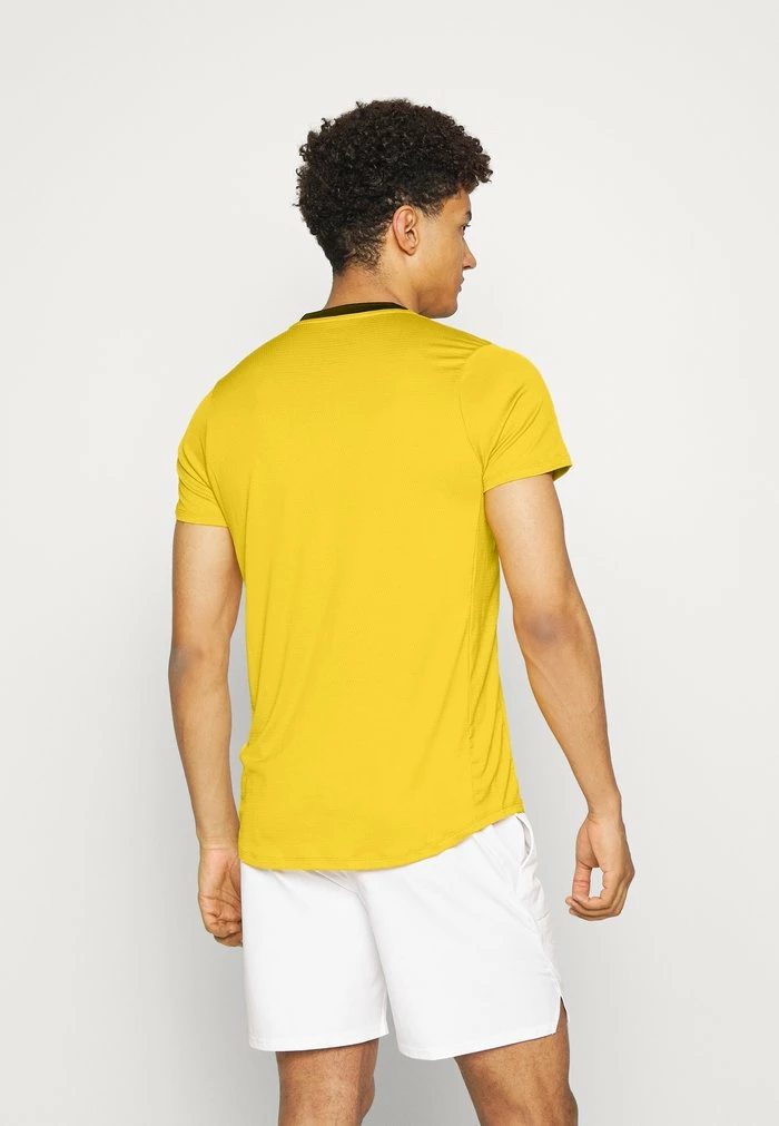 Nike Performance ADVANTAGE - Sports T-shirt - Yellow Ochre/black/white 3 Nike Performance ADVANTAGE - Sports T-shirt - Yellow Ochre/black/white - Image 3