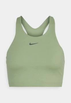 Nike Performance ALATE CURVE BRA - Medium Support Sports Bra - Oil Green Iron Grey -Nike Performance store d91b6418726f4e2084668271e0c56782