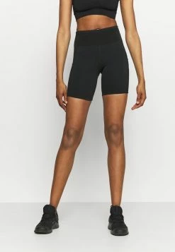 Nike Performance W NK EPIC LUXE SHORT TRAIL - Leggings - Black/moke Grey