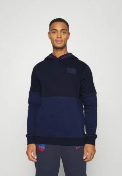 Nike Performance FC BARCELONA TRAVEL HOODIE - Zip-up Sweatshirt - Obsidian/midnight Navy/obsidian
