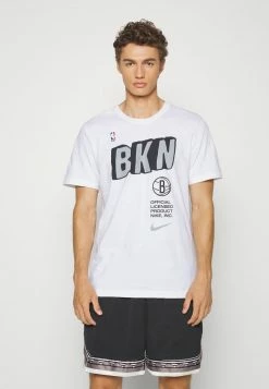 Nike Performance NBA BROOKLYN NETS CITY TEE - Club Wear - White