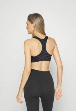 Nike Performance BRA - Medium Support Sports Bra - Black/dark Driftwood/hazel Rush/white -Nike Performance store dd5050b9fbbb4b349bb023cad3103505