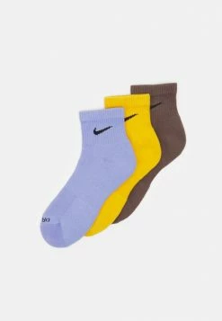Nike Performance EVERYDAY PLUS CUSH ANKLE 3 PACK UNISEX - Sports Socks - Light Thistle/yellow Ochre/ironstone