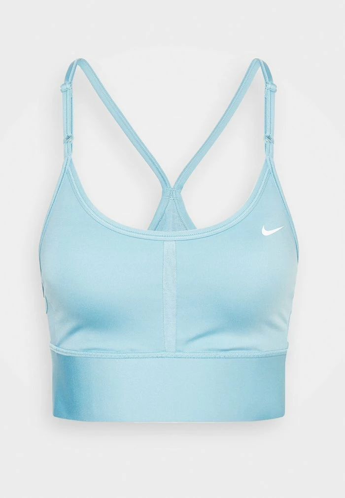 Nike Performance INDY BRA - Medium Support Sports Bra - Worn Blue/white 6 Nike Performance INDY BRA - Medium Support Sports Bra - Worn Blue/white - Image 6