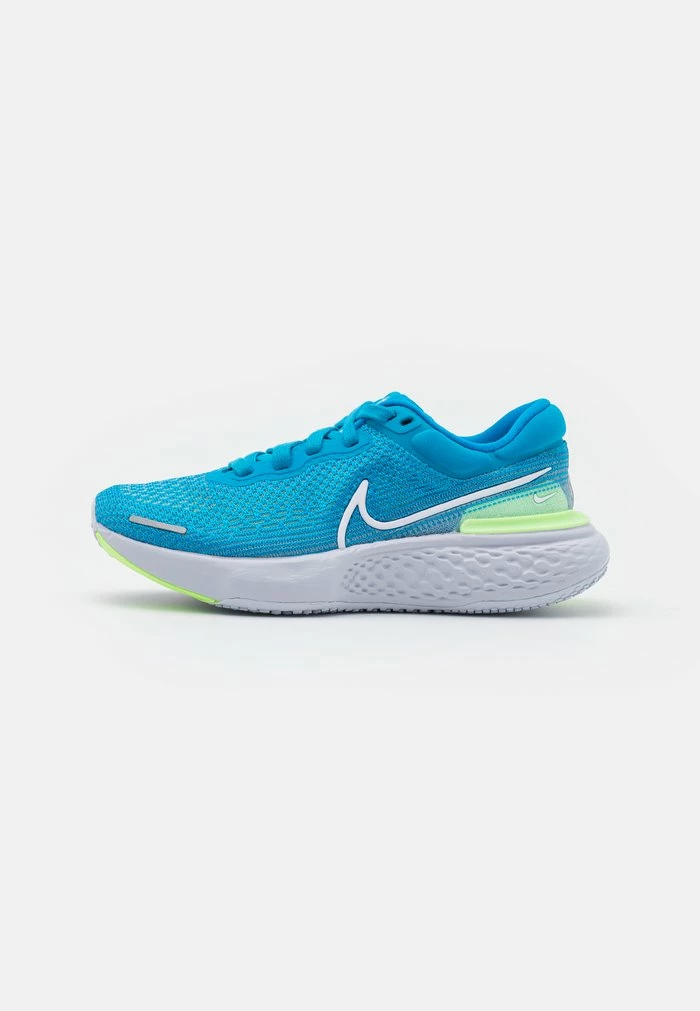 Nike Performance ZOOMX INVINCIBLE RUN - Neutral Running Shoes - Blue Orbit/white/lime Glow/football Grey 1 Nike Performance ZOOMX INVINCIBLE RUN - Neutral Running Shoes - Blue Orbit/white/lime Glow/football Grey