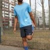 Nike Performance TRAIL RISE 365 - Sports T-shirt - Dutch Blue/mint Foam