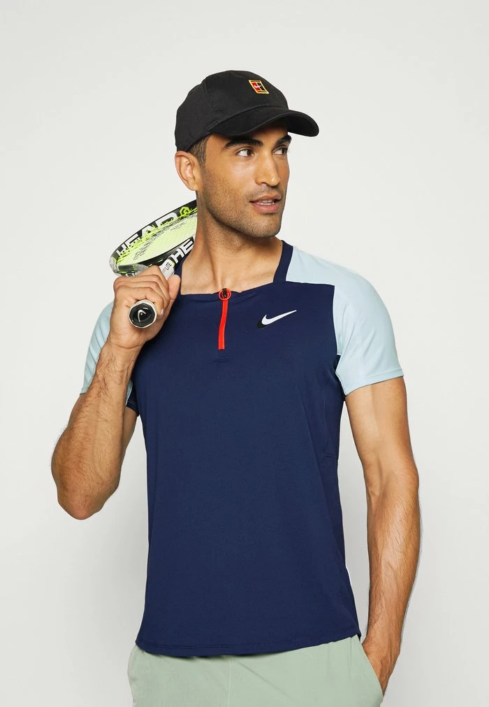 Nike Performance ADVANTAGE SLAM - Sports T-shirt - Midnight Navy/glacier Blue/white 4 Nike Performance ADVANTAGE SLAM - Sports T-shirt - Midnight Navy/glacier Blue/white - Image 4