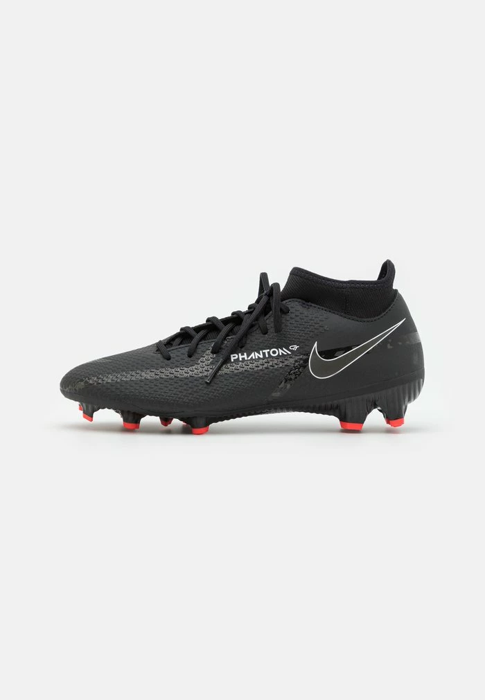 Nike Performance PHANTOM GT2 ACADEMY DYNAMIC FIT FG/MG - Moulded Stud Football Boots - Black/dark Smoke Grey/summit White 1 Nike Performance PHANTOM GT2 ACADEMY DYNAMIC FIT FG/MG - Moulded Stud Football Boots - Black/dark Smoke Grey/summit White