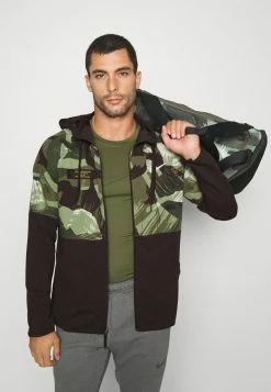 Nike Performance CAMO - Zip-up Sweatshirt - Velvet Brown/black/(coconut Milk) -Nike Performance store e2976b2ecfa34c709f5c81dd4407c0de