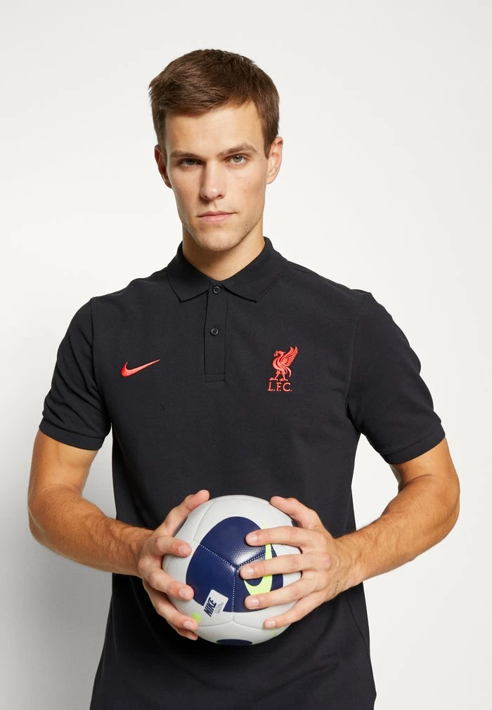 Nike Performance LIVERPOOL FC AWAY - Polo Shirt - Black/siren Red 4 Nike Performance LIVERPOOL FC AWAY - Polo Shirt - Black/siren Red - Image 4