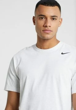 Nike Performance SOLID - Sports T-shirt - Birch Heather/black -Nike Performance store e4b7a318e4694d1a82908e155b4214ca