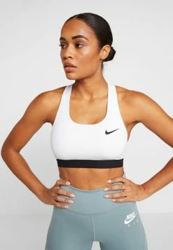 Nike Performance BAND BRA - Medium Support Sports Bra - White/black