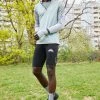 Nike Performance TRAIL HALF - Leggings - Black/dark Smoke Grey