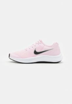 Nike Performance STAR RUNNER 3 GS UNISEX - Neutral Running Shoes - Pink/black/metallic Silver