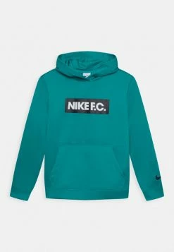 Nike Performance FC LIBERO HOODIE UNISEX - Sweatshirt - Neptune Green/white/black