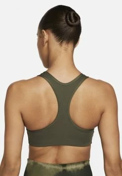 Nike Performance Medium Support Sports Bra - Cargo Khaki/white -Nike Performance store e8af0157da3743f9a79a8c89dce83cb1