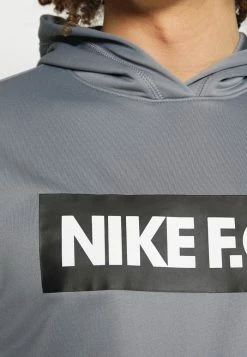 Nike Performance FC LIBERO HOODIE - Hoodie - Cool Grey/white/black -Nike Performance store e8c213418ec5459691988b0a7b76b04a