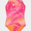 Nike Performance SPIDERBACK ONE PIECE - Swimsuit - Pink Prime