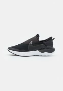 Nike Performance REACT FLOW GS UNISEX - Neutral Running Shoes - Black/med Ash/off Noir/white