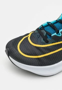 Nike Performance ZOOM FLY - Neutral Running Shoes - Black/white/chlorine Blue/vivid Sulfur/plum Fog -Nike Performance store ec1333ae7b254adab4572fae431a3f06