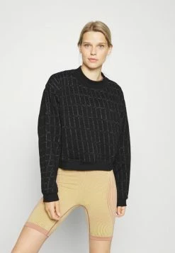 Nike Performance LUXE COZY CREW - Sweatshirt - Black/multi Color