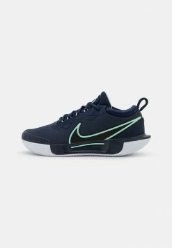 Nike Performance M ZOOM COURT PRO CLAY - Clay Court Tennis Shoes - Obsidian/black/mint Foam/ocean Cube/white